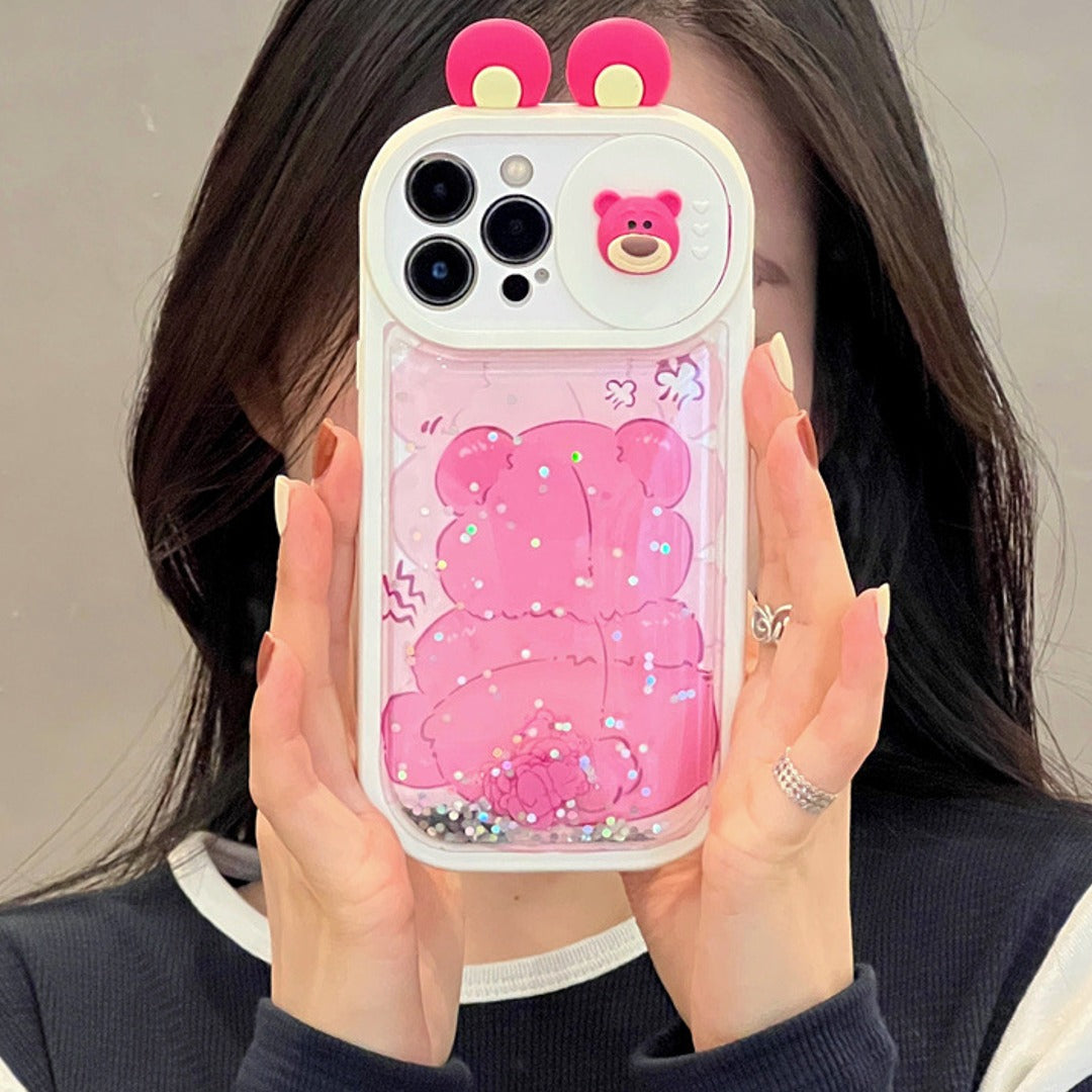 3d Glitter Panda Phone Case