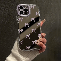 Elegant Bow Print Mirror Phone Case